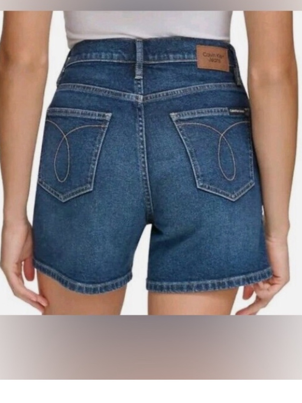 Calvin Klein Jeans Jorts Medium Blue High Waisted Jeans Shorts size 12